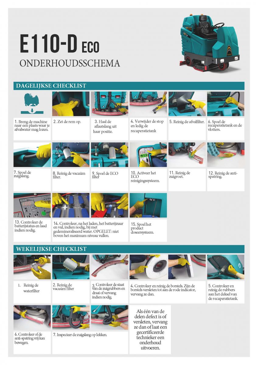 Onderhoud E110D ECO