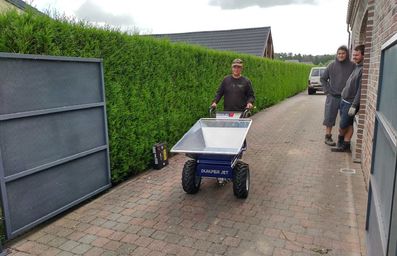  Grond, zand, puin gemakkelijk laden en lossen. Dit kan met onze ZALLYS DUMPER.