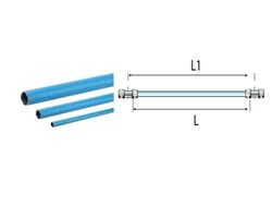 Transair Aluminium blauwe buis 63 zonder boring L= 6 m